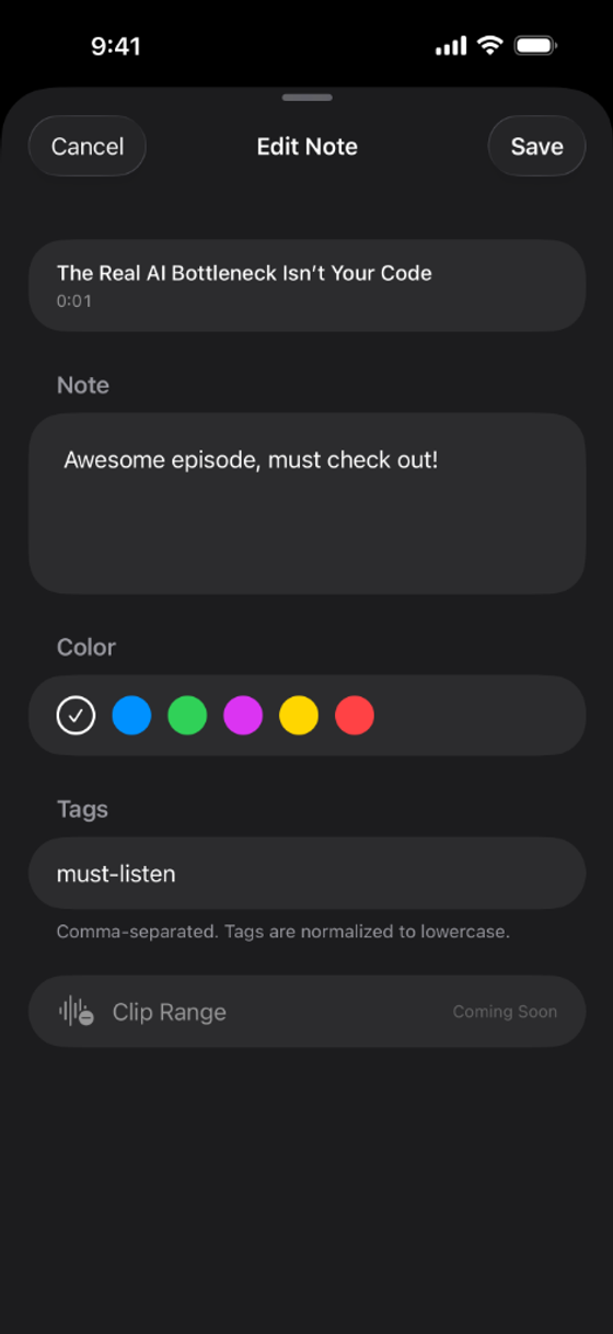 Notes and Annotations in dark mode